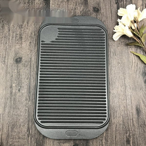 Discover the Versatility of the Flat Striped Cast-iron Griddle Double-sided
