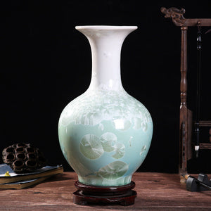 Enhance Your Space with Our Crystal-glazed Porcelain Decorative Vase Ornament
