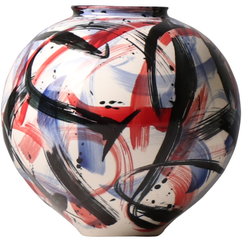 Creative Hand-Painted Graffiti Decorative Vase
