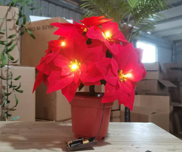 Led Flowerpot Tree Lamp Room Bedside Decorative Lamp