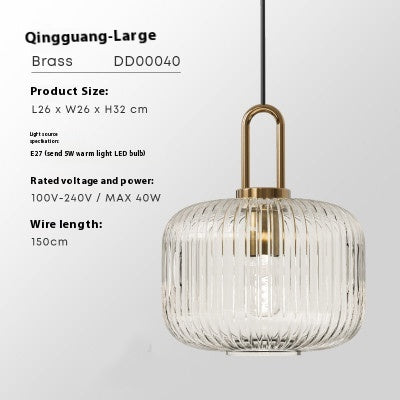 Clear Striped Glass Pumpkin Decorative Lamp For Ambient Lighting