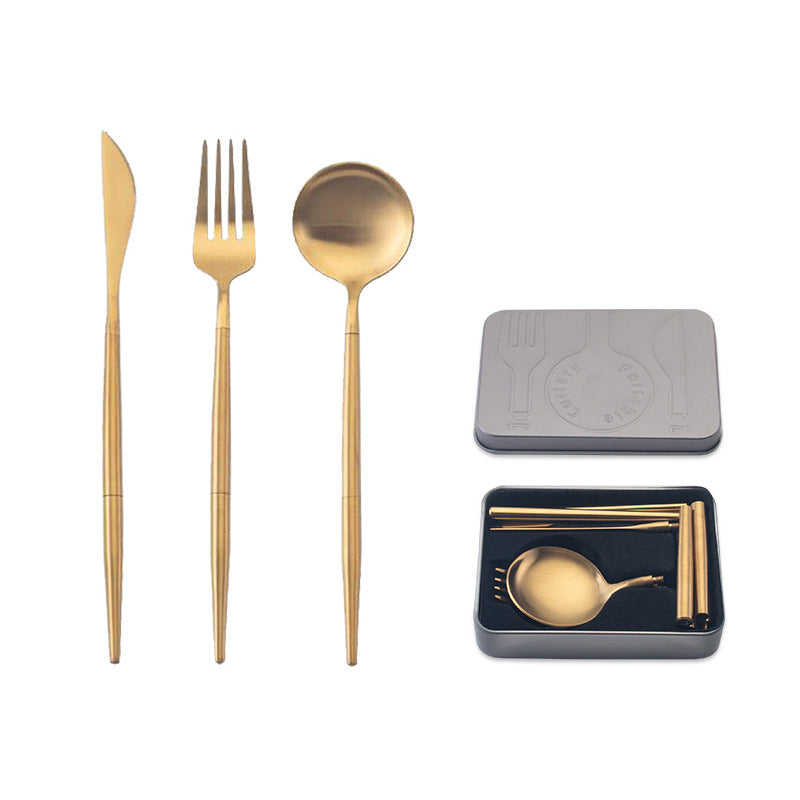 Portable Stainless Steel Cutlery Set For Travel And Dining Use