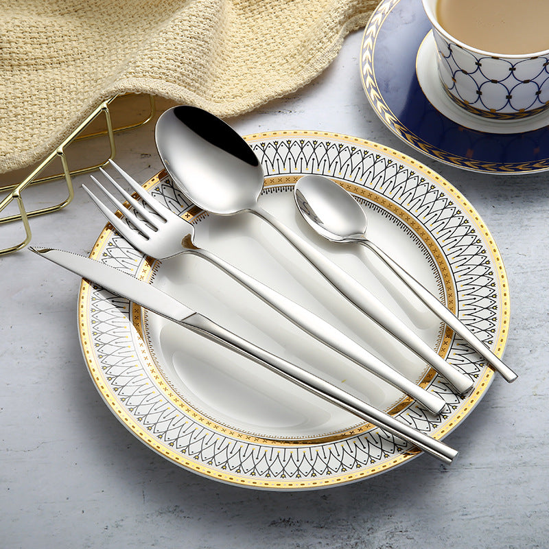 304 Stainless Steel Western Cutlery Set For Dining Use