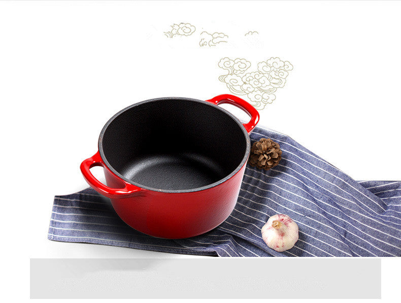 Enamel Cast Iron Stock Pot Universal Stew Pot Hat Shape Cooker