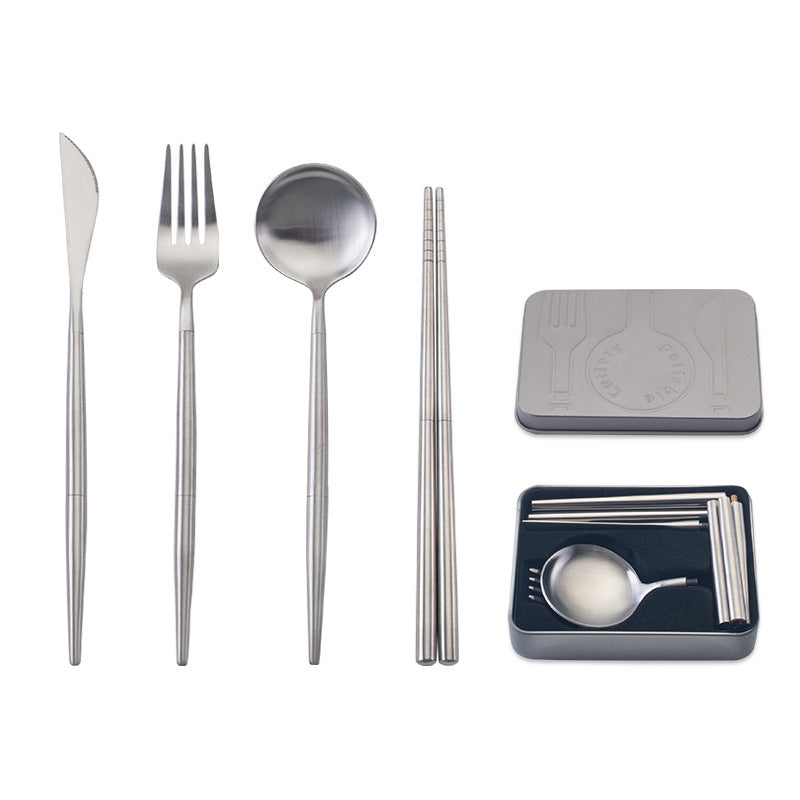 Portable Stainless Steel Cutlery Set For Travel And Dining Use
