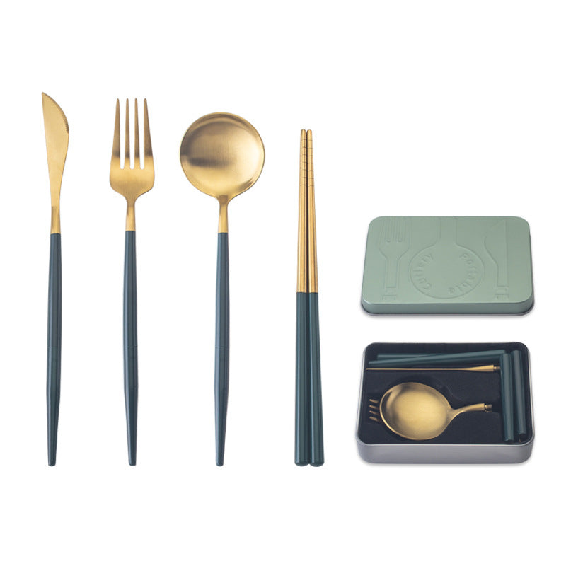 Portable Stainless Steel Cutlery Set For Travel And Dining Use