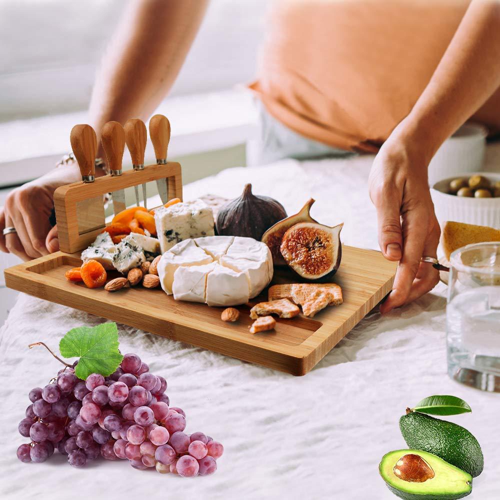 Bamboo Cutting Board And Serving Tray For Kitchen Use