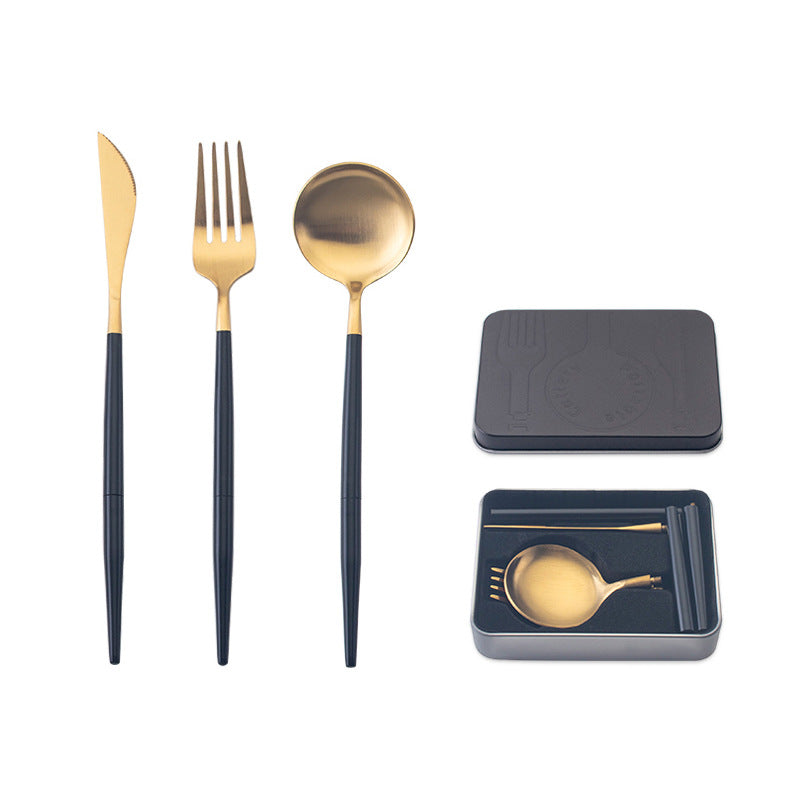 Portable Stainless Steel Cutlery Set For Travel And Dining Use