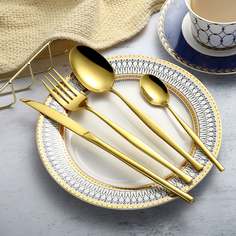 304 Stainless Steel Western Cutlery Set For Dining Use