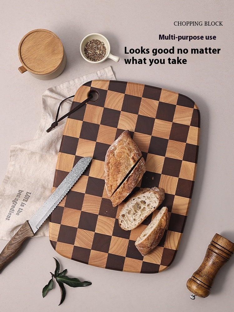 Acacia Mangium Chessboard Grid Cutting Board Solid Wood Cutting Board