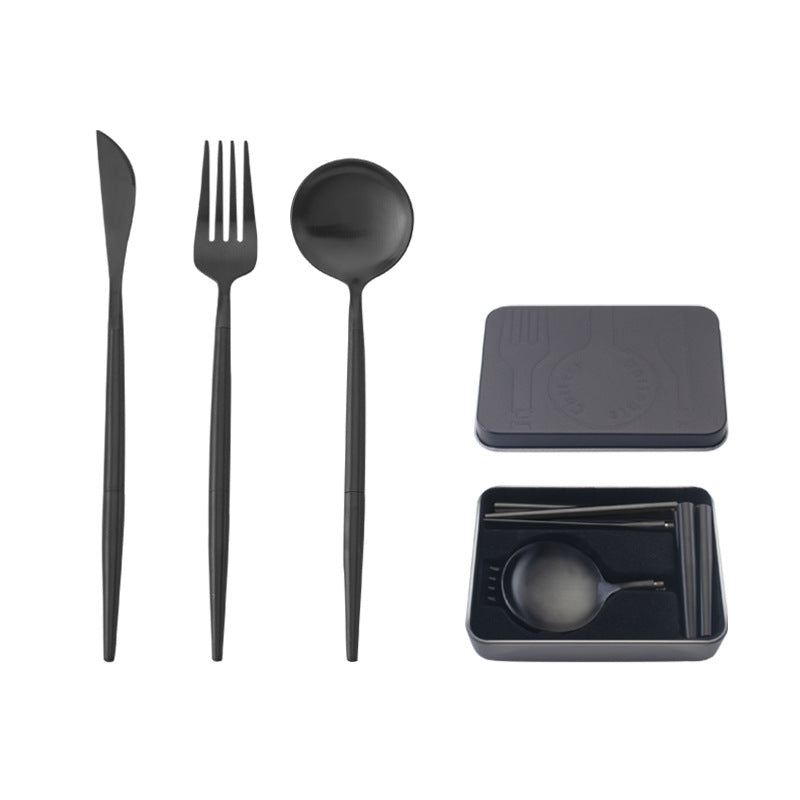 Portable Stainless Steel Cutlery Set For Travel And Dining Use