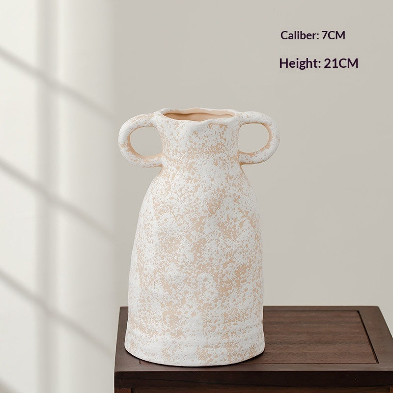 Simple Retro White Ceramic Decorative Vase