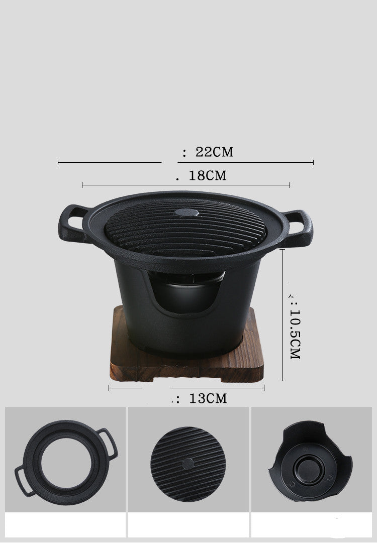 Small Nonstick Indoor Barbecue Grill For Household Cooking