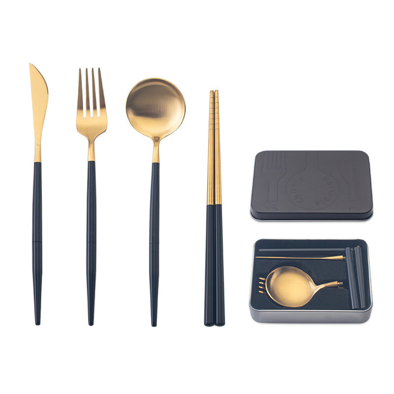 Portable Stainless Steel Cutlery Set For Travel And Dining Use