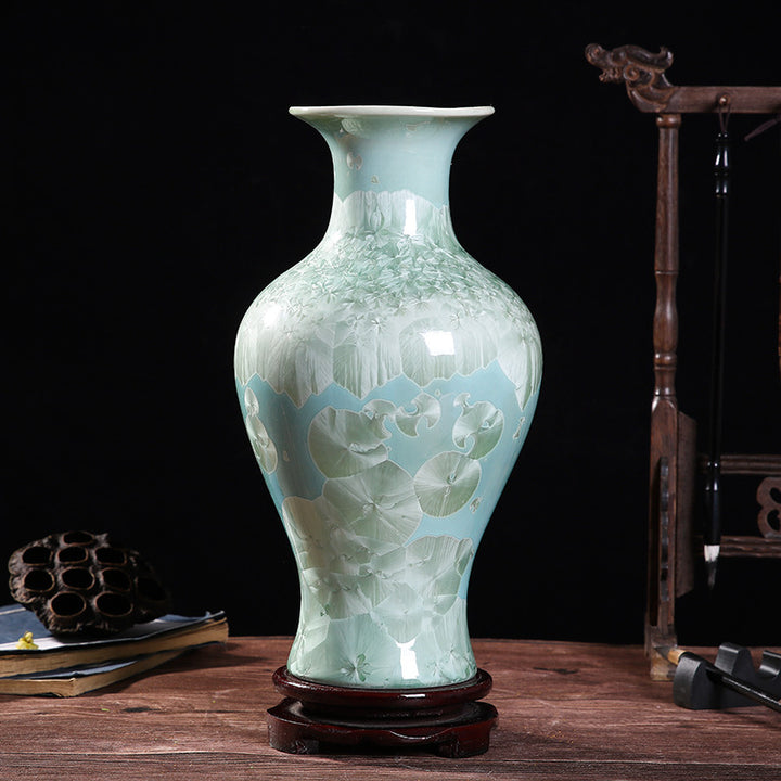 Crystal-glazed Porcelain Decorative Vase Ornament