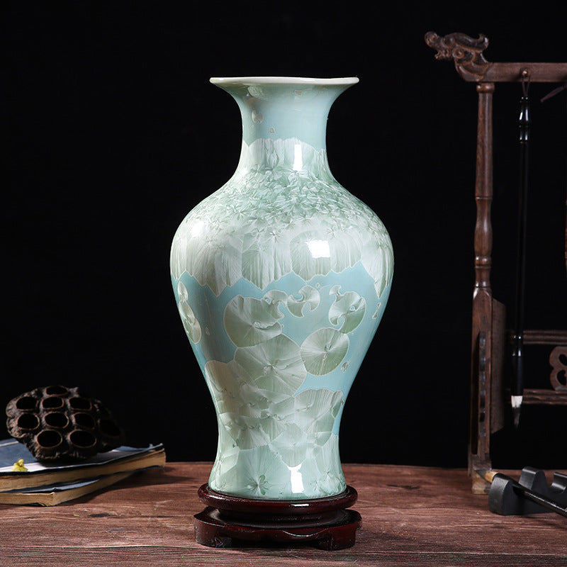 Crystal-glazed Porcelain Decorative Vase Ornament