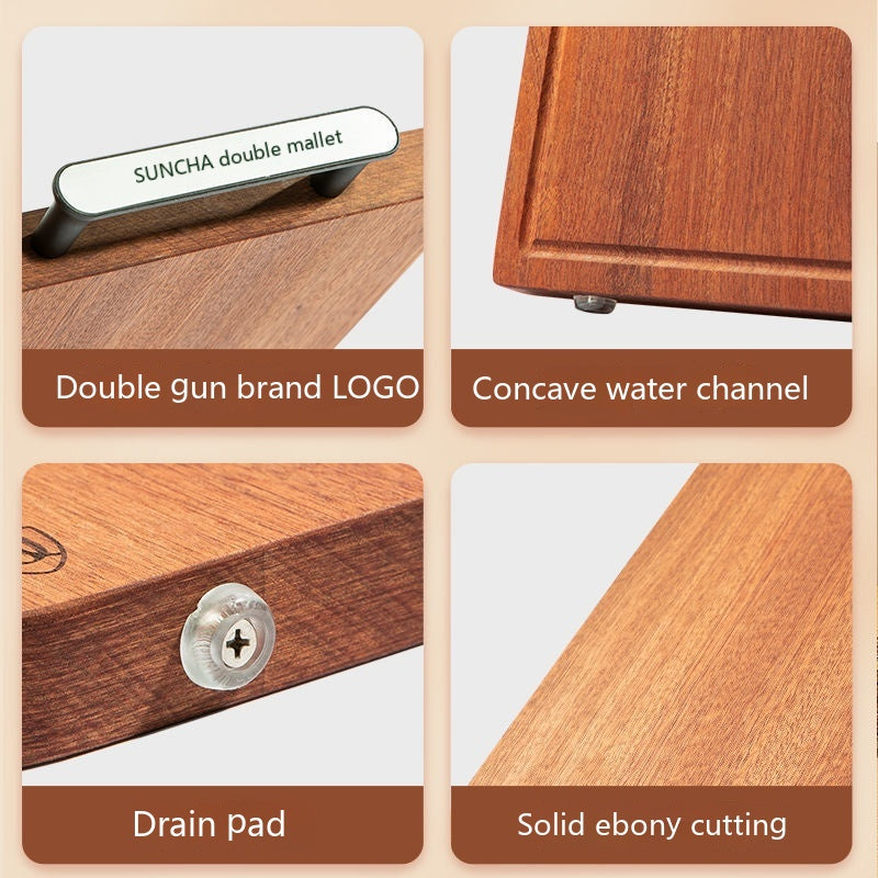 Ebony Cutting Board Solid Wood Household Cutting Board