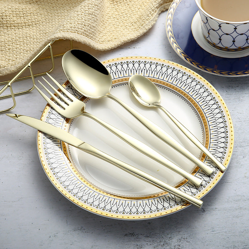 304 Stainless Steel Western Cutlery Set For Dining Use