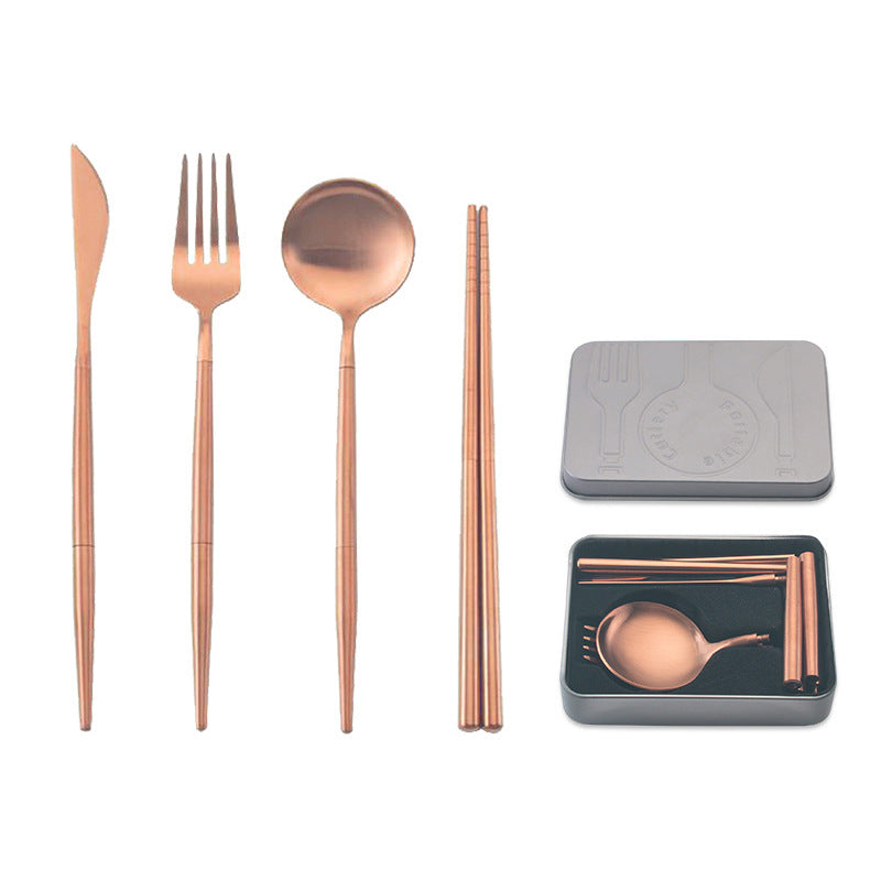 Portable Stainless Steel Cutlery Set For Travel And Dining Use