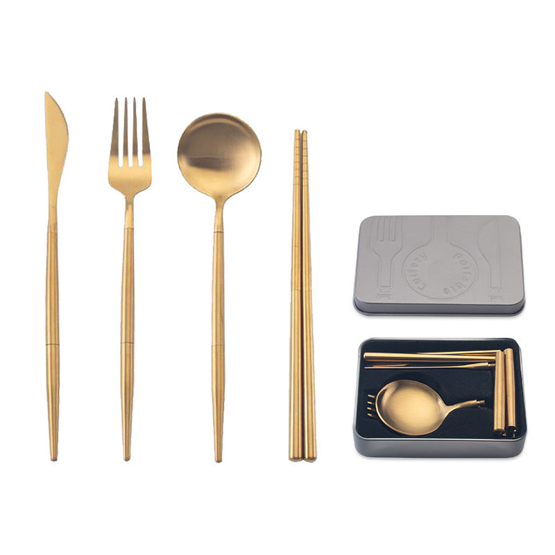 Portable Stainless Steel Cutlery Set For Travel And Dining Use