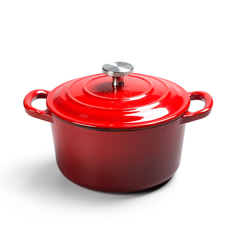 Enamel Cast Iron Stock Pot Universal Stew Pot Hat Shape Cooker