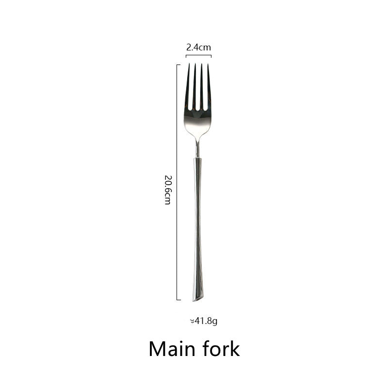 Silver Stainless Steel Western Cutlery Set For Dining Table Use
