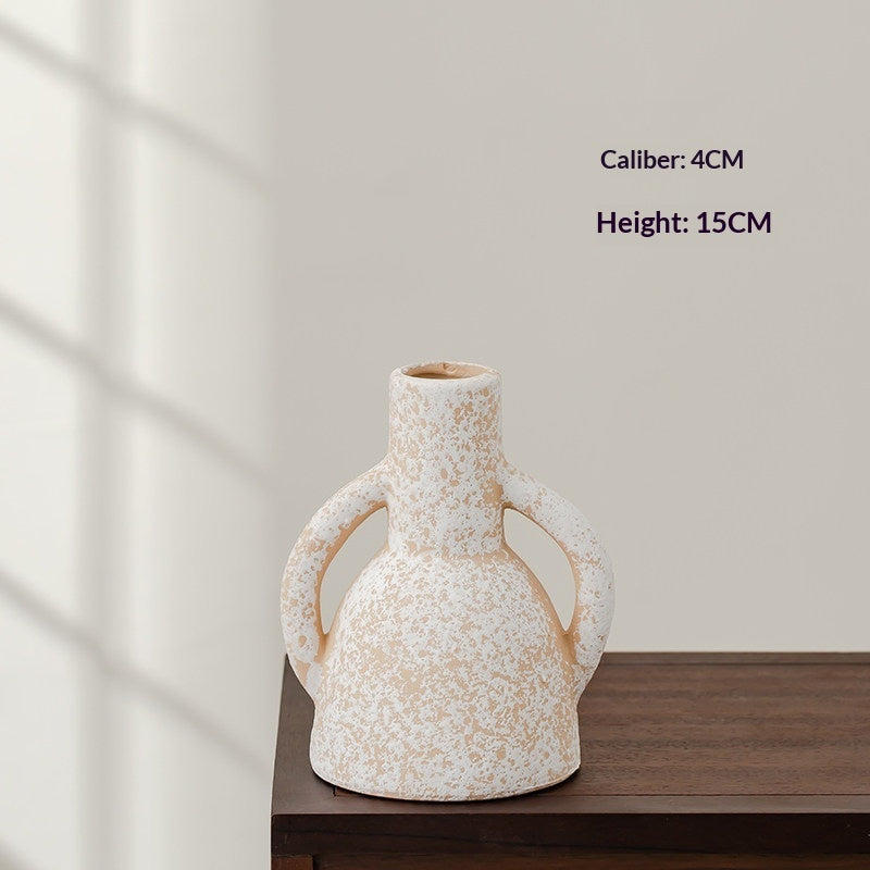 Simple Retro White Ceramic Decorative Vase