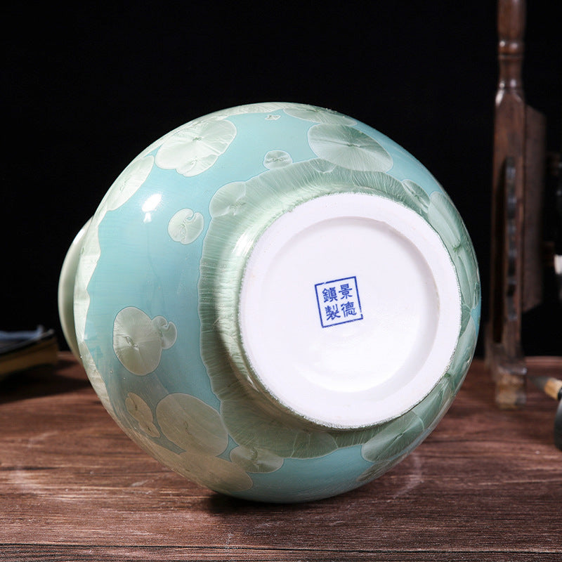 Crystal-glazed Porcelain Decorative Vase Ornament
