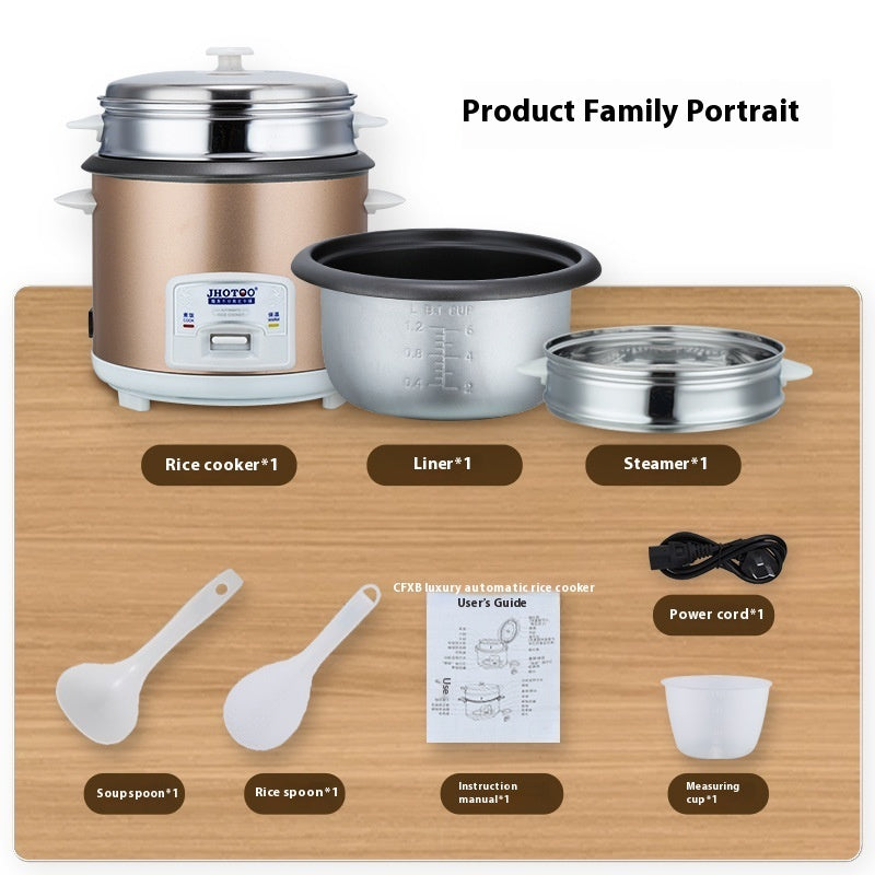 Compact Electric Rice Cooker 3L Large Capacity Household Use