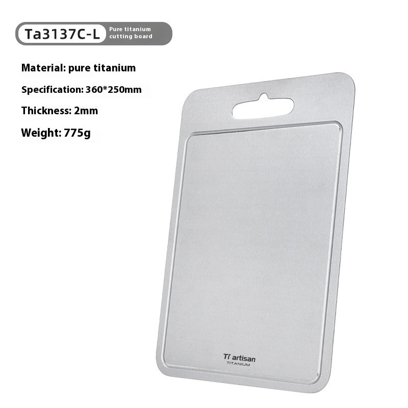 Pure Titanium Cutting Board With Groove For Kitchen Food Preparation