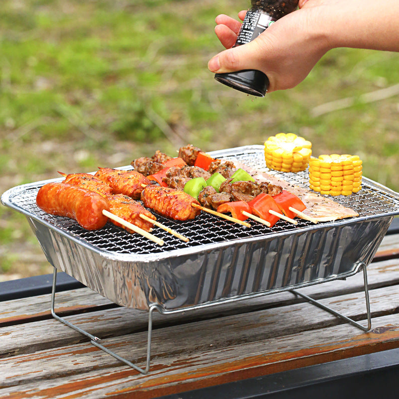 Portable Household Charcoal BBQ Grill Small Barbecue Stove