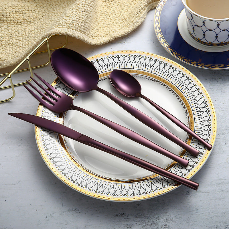 304 Stainless Steel Western Cutlery Set For Dining Use