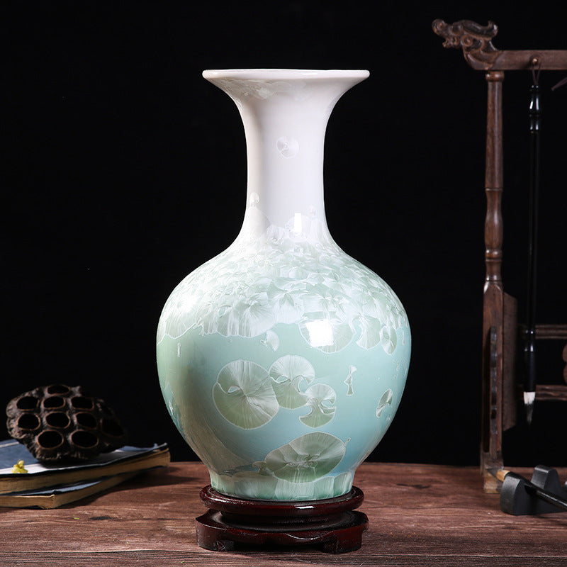 Crystal-glazed Porcelain Decorative Vase Ornament