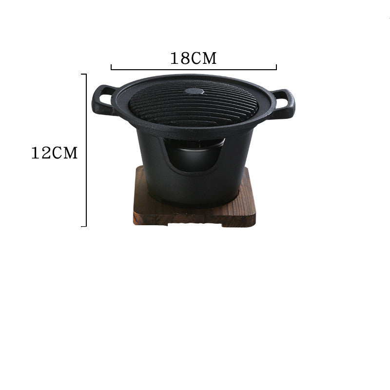 Small Nonstick Indoor Barbecue Grill For Household Cooking