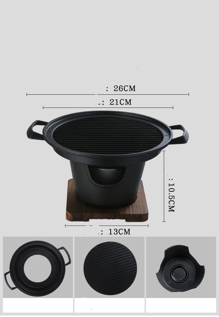 Small Nonstick Indoor Barbecue Grill For Household Cooking