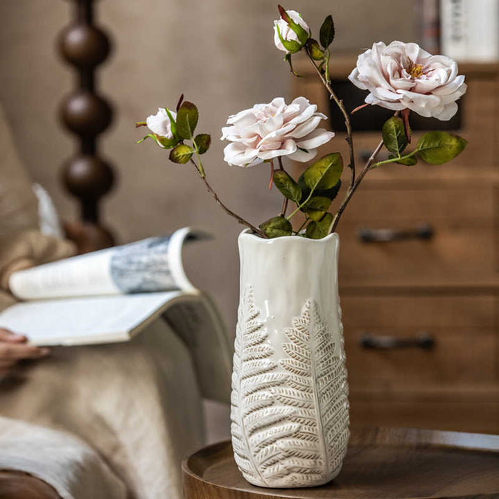 Vintage Embossed Ceramic Vase Decorative Ornament