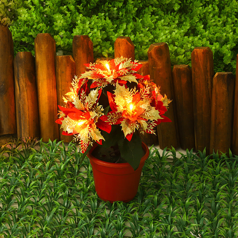 Led Flowerpot Tree Lamp Room Bedside Decorative Lamp