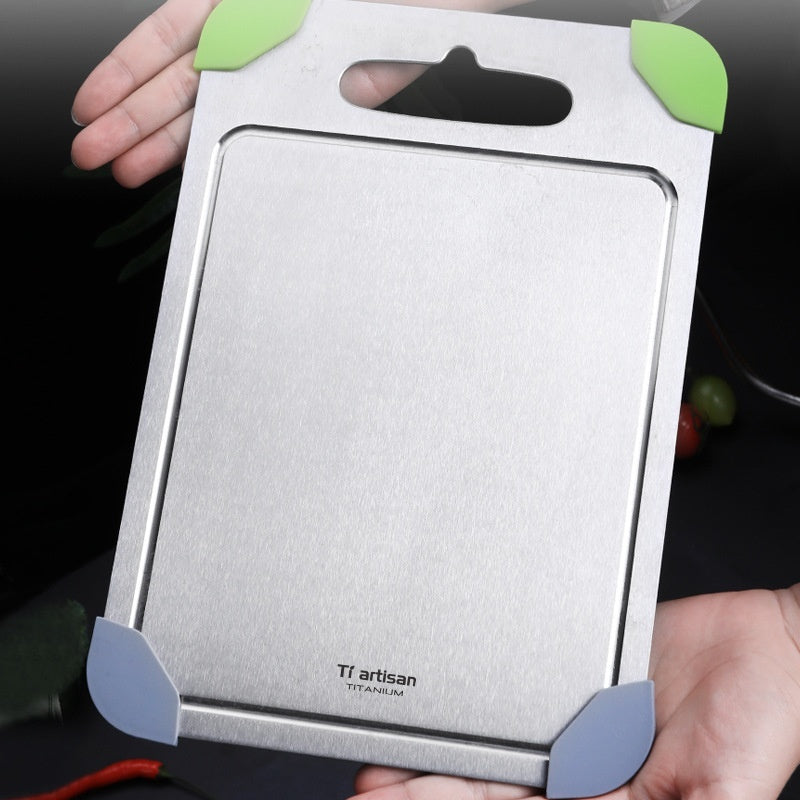 Pure Titanium Cutting Board With Groove For Kitchen Food Preparation