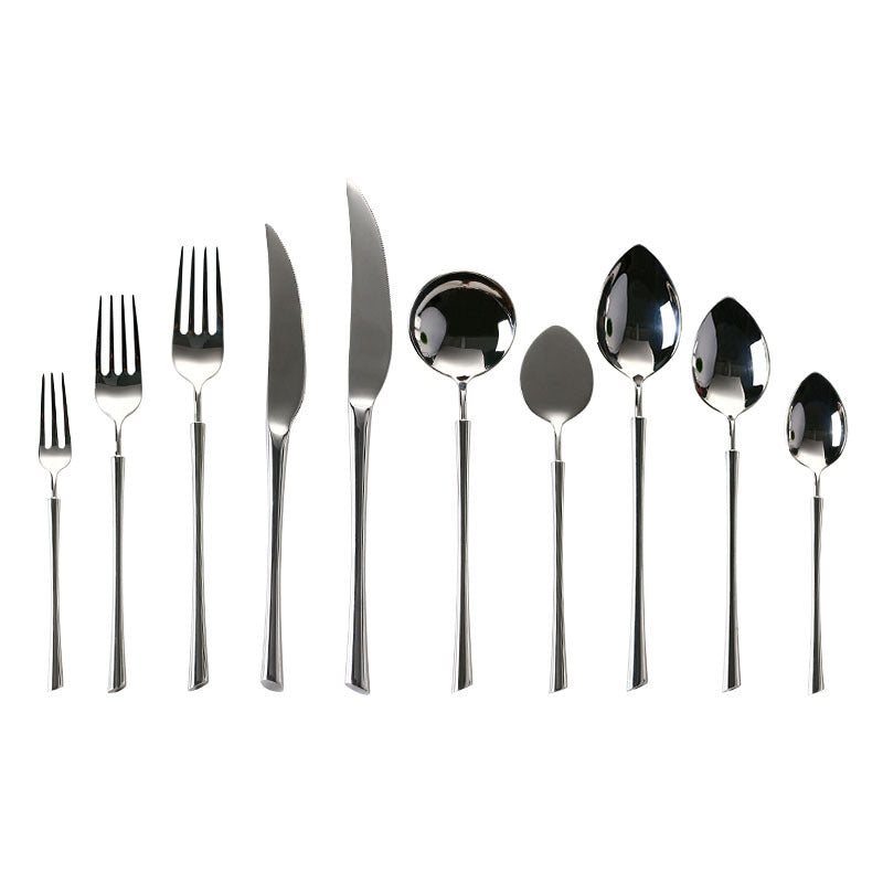 Silver Stainless Steel Western Cutlery Set For Dining Table Use