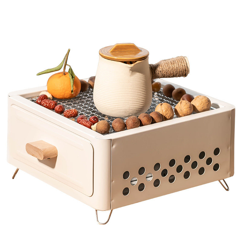 Square Outdoor Charcoal Barbecue Grill Oven For Courtyard Use