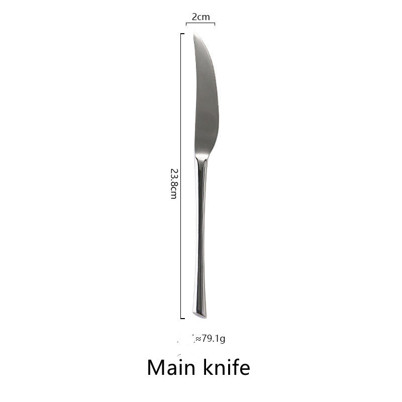 Silver Stainless Steel Western Cutlery Set For Dining Table Use
