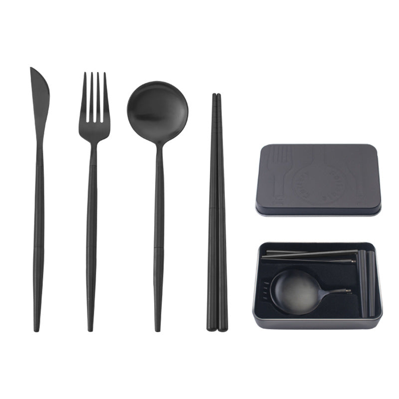 Portable Stainless Steel Cutlery Set For Travel And Dining Use