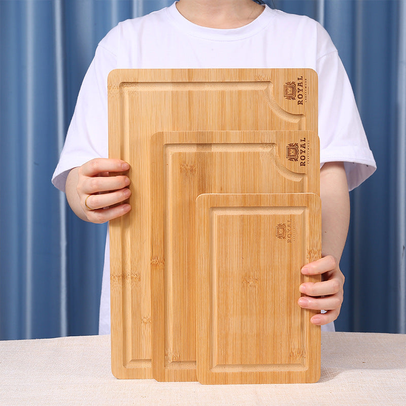 Bamboo Chopping Board Suit Cutting Board With Juice Trough