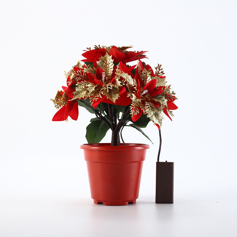 Led Flowerpot Tree Lamp Room Bedside Decorative Lamp