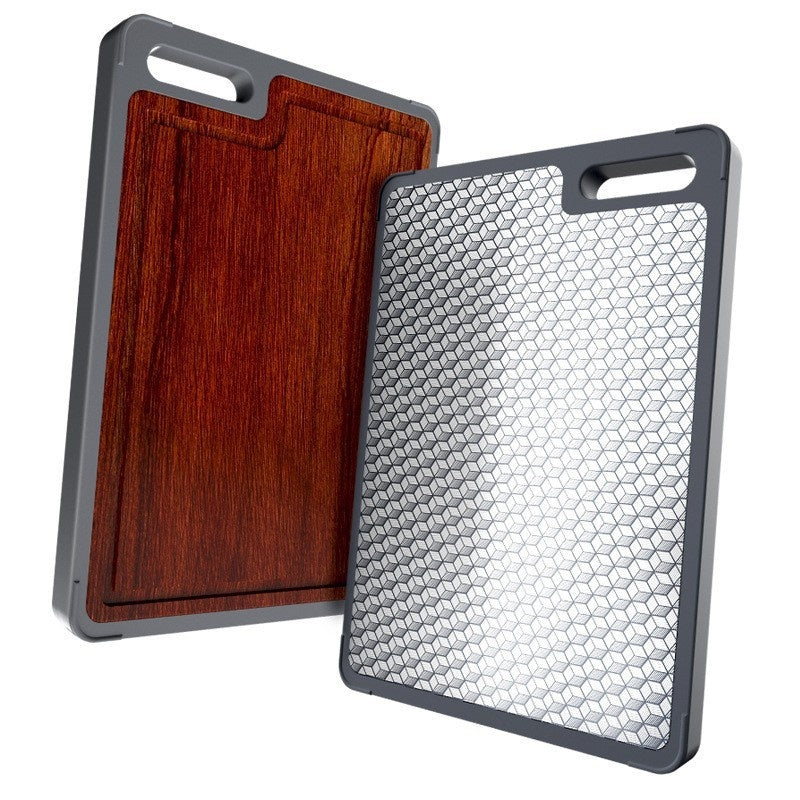 Stainless Steel Ebony Double Sided Cutting Board Antibacterial Mildewproof