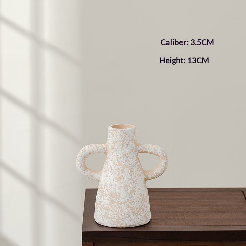 Simple Retro White Ceramic Decorative Vase