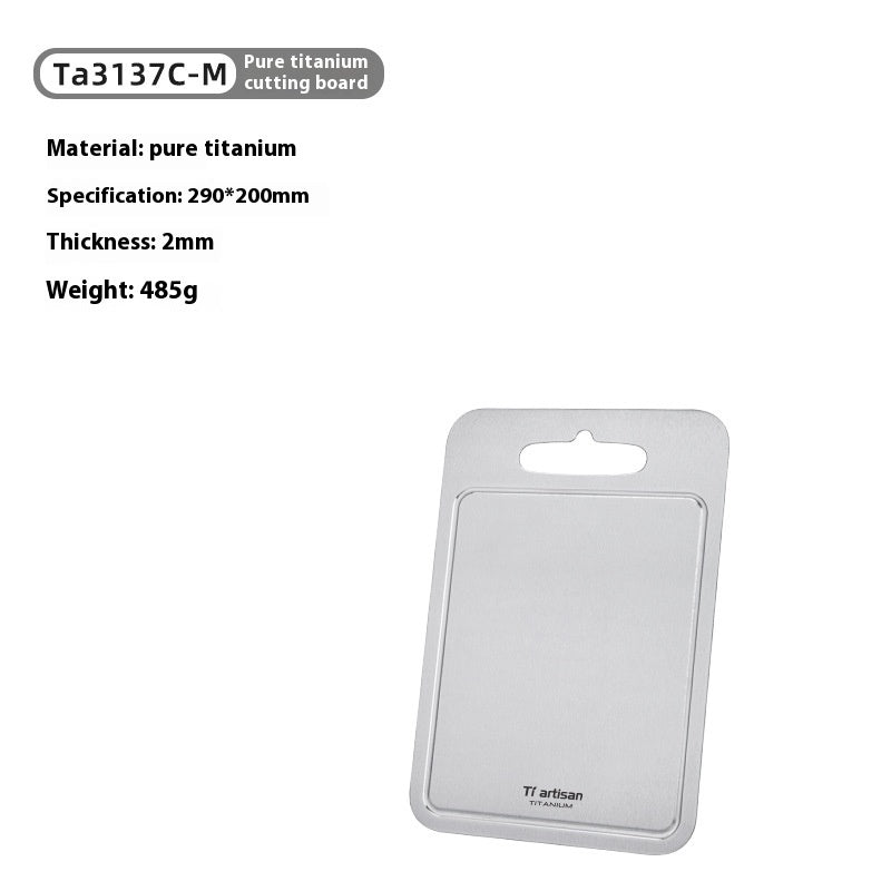 Pure Titanium Cutting Board With Groove For Kitchen Food Preparation
