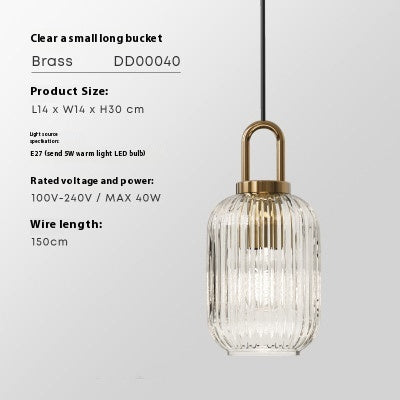 Clear Striped Glass Pumpkin Decorative Lamp For Ambient Lighting