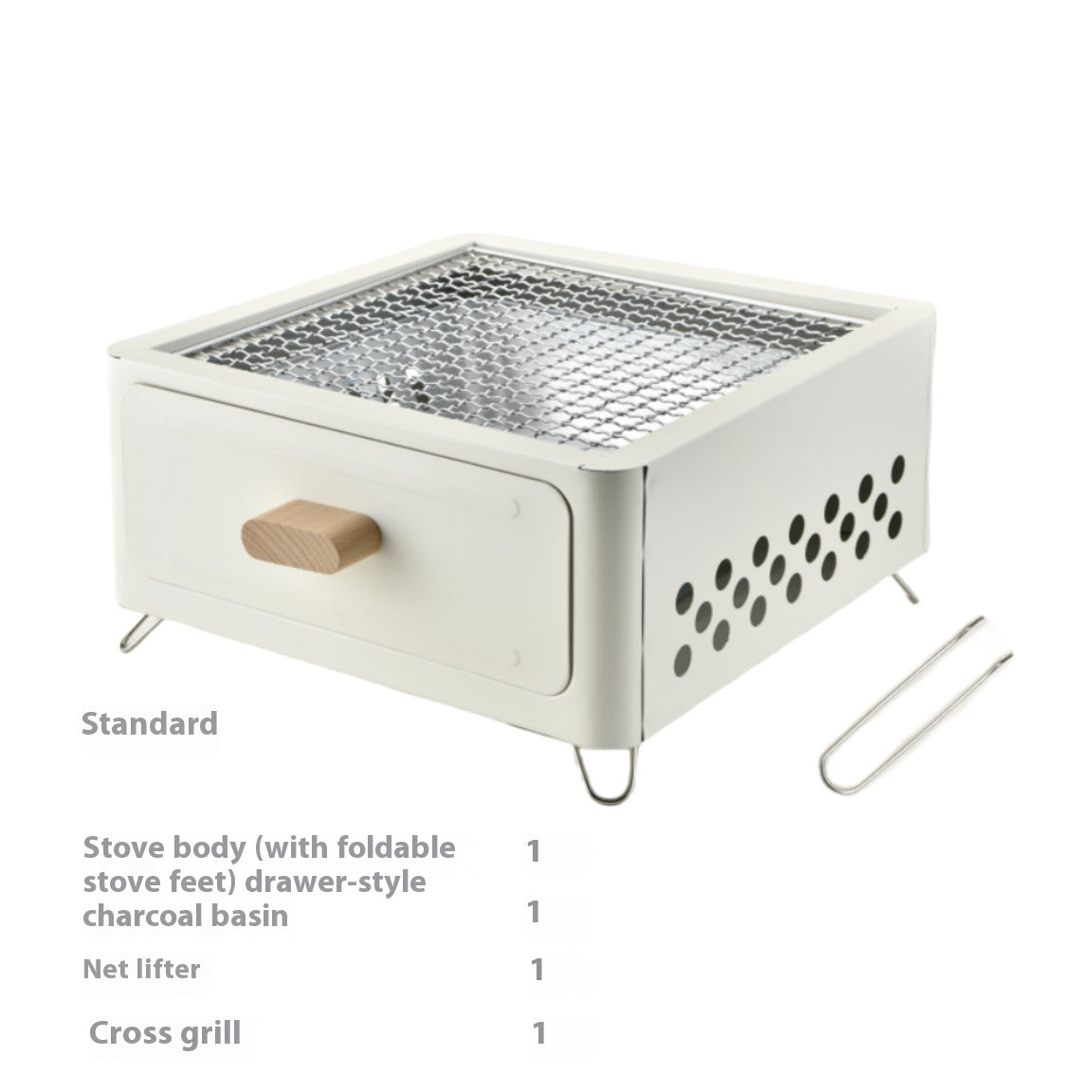 Square Outdoor Charcoal Barbecue Grill Oven For Courtyard Use