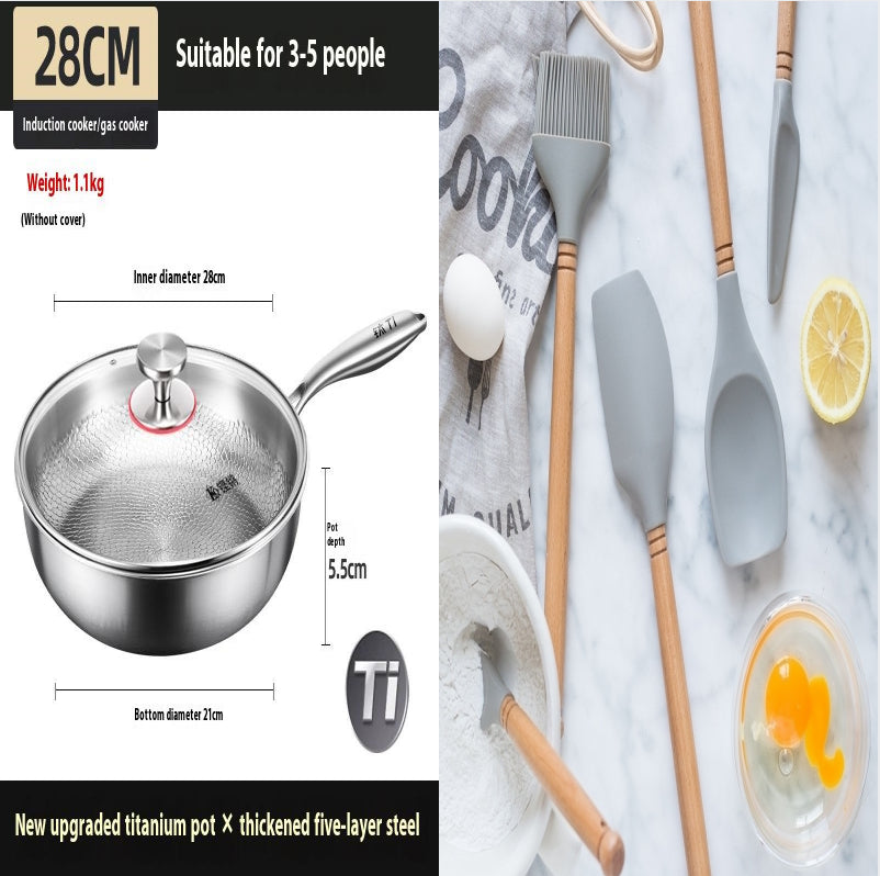 Pure Titanium Frying Pan Non-coated Non-stick Pan